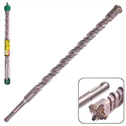 Бур по бетону Alloid Building Tools SDS-plus S4 Quadro 18x310 мм (CH-18310) - мініатюра 2