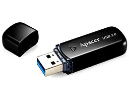 USB флеш-накопичувач Apacer AH355 64GB USB-A 3.0 Black (AP64GAH355B-1) [38150] - мініатюра 2