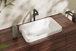 Умивальник Hansgrohe Xuniva Q врізний на стільницю з переливом SmartClean white 61066450 - мініатюра 2