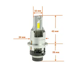 Світлодіодна лампа Cyclone Type-50 D4S Mini 6000K Cyclone (НФ-00005213) - мініатюра 3