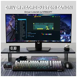 Клавіатура Attack Shark X98 RGB Wireless/Bluetooth/USB UA Moonlight Night (X98ML_AS) - мініатюра 6