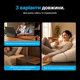 Кабель Vention TSGBH USB-C - USB-C PD 100 Вт 2 м чорний (TSGBH) - мініатюра 12