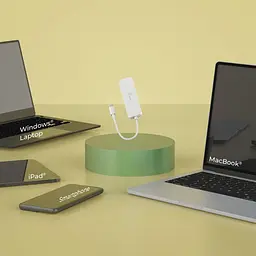USB-Хаб j5create JCH345EW-N USB-C на 4 USB-С, Білий (JCH345EW-N) - мініатюра 5