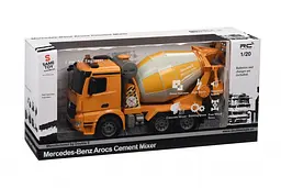 Машинка на ручному керуванні Same Toy бетонозмішувач Mercedes-Benz 1:20 жовтий (E528-003) - мініатюра 8