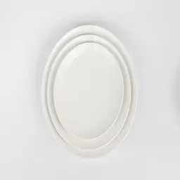 Тарілка МВМ My Home Перлина овальна 25.8x18.4 см біла (KP-93 S WHITE) - мініатюра 3