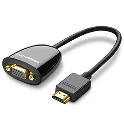 Конвертер-адаптер Ugreen MM105 HDMI to VGA Converter Black (40253)