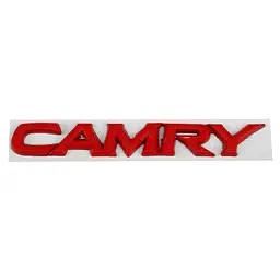Емблема напис Camry (для Toyota) 160х22 мм Червона на скотчі (старий тип) Пластик (Завод)