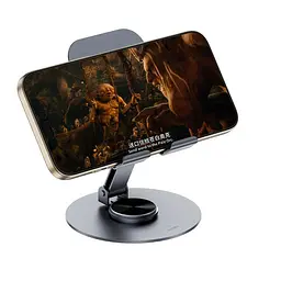 Підставка для телефону WIWU ZM-014 Desktoop Rotation Stand Grey - мініатюра 2