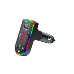 FM модулятор HAVIT HV-FM813BT 2USB+USB-C RGB Black HAVIT (27974-000)