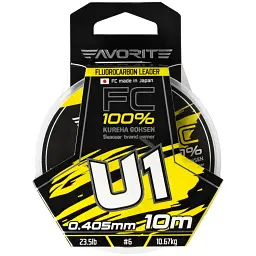 Флюорокарбон Favorite U1 FC 10 м 6.0/0.405 мм 23.5 lb/10.67 кг - мініатюра 2