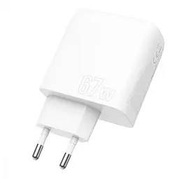 Зарядний пристрій Proove Shot GaN 67 W (2Type-C + USB) біле - мініатюра 3