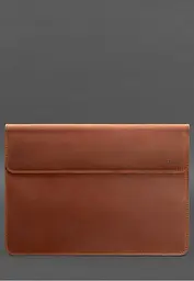 Шкіряний чохол-конверт BlankNote на магнітах для MacBook Pro 16" Світло-коричневий Crazy Horse - мініатюра 2
