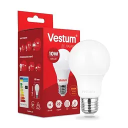 Лампочка Vestum A60 10W 3000K 220V E27 (1-VS-1106) - мініатюра 2