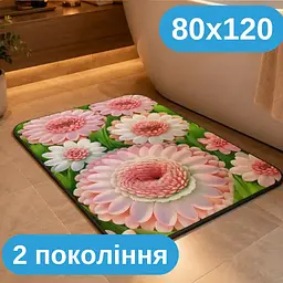 Килимок у ванну 80×120 см — вологопоглинаюче покриття з матеріалу другого покоління, абсорбуючий антиковзкий KT9000368 - мініатюра 2