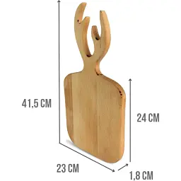 Дошка обробна Brizoll Hunter бук з ручкою 23x24х1.8 см (D016) - мініатюра 2
