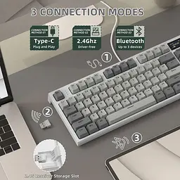 Клавіатура ATTACK Shark K86 Grey | RGB підсвітка | HotSwap - мініатюра 3