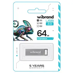 Flash Wibrand USB 2.0 Chameleon 64Gb Silver - мініатюра 2