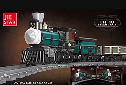 Конструктор паровоз із вагонами Jie Star 59001 Steam Train потяг залізниця локомотив ,560 детале - мініатюра 8