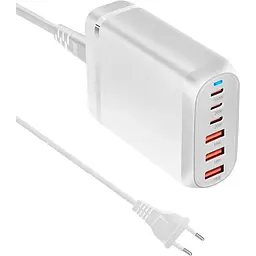 Мережевий зарядний пристрій Gelius Force GaN 100W GP-HC063 3USB-A + 3Type-C - мініатюра 6