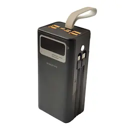 Павербанк 40000мА·ч Power Bank 4USB 2Type-C PD зі швидкою зарядкою до 22.5W та ліхтариком кабелю Type-C та Lightning портативний зарядний пристрій BOROFONE DBT 35A