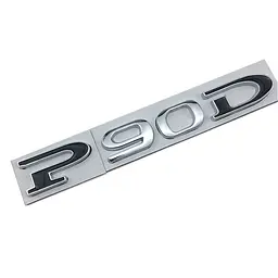 Емблема напис P90D для Tesla 128х15мм ХРОМ+ЧОРНИЙ метал (на скотчі)