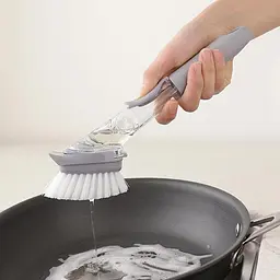 Щітка для чищення посуду із дозатором CLEANER BRUSH Gray (do128) - мініатюра 3