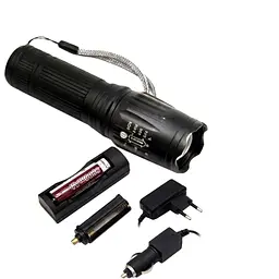 Ліхтарик з механічним зумом ручний BL-200-P50 акумуляторний 1х18650 або 3xAAA 5 режимів (100%, 75%, 50%, миготливий / стробоскоп, SOS) - мініатюра 8