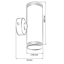 Бра Polux Goldlux 324375 Paris GU10 2x10W IP20 WH - мініатюра 5