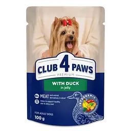 Вологий корм для собак Club 4 Paws з качкою у желе 100 г B5511301