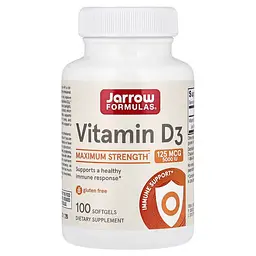 Витамин D Vitamin D3 125 mcg (5,000 IU) 100 жидких капсул Jarrow Formulas vit0006408