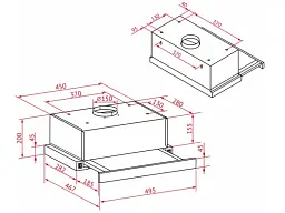 Вытяжка Perfelli TL 5212 BL 700 LED - миниатюра 12