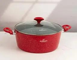 Каструля з мармуровим покриттям Bohmann BH 7357-24 см 3,4 л Red - мініатюра 4