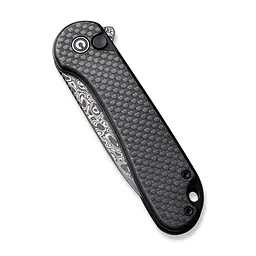 Ніж складаний кишеньковий Civivi Elementum II, (7.5 см) Damascus/карбоновий Fiber & G10 - мініатюра 4
