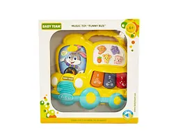Музична іграшка Baby Team Веселий автобус жовтий (8633_желтый) - мініатюра 3