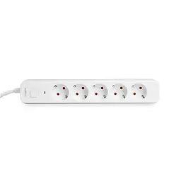 Мережевий подовжувач VIDEX ONCORD з/з 5п 3м (3x1.5мм) з кнопкою White VIDEX (27689-000) - мініатюра 4