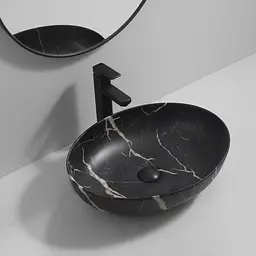 Умивальник накладний Mixxus Premium Ellipse-0102 marble 515x400x130 мм MP6552, Мармур - мініатюра 8