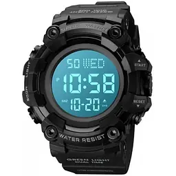 Годинник наручний чоловічий Skmei 1586 Black, 1586BK (17156) - мініатюра 2