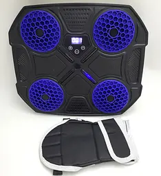 Настінний боксерський тренажер з підсвічуванням та музикою Bluetooth на 4 цілі секції інтерактивна настінна мішень груша для боксу з рукавичками 32х27.5см BOXING ME UKC 926