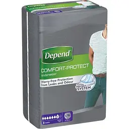 Поглинаюча спідня білизна Depend для чоловіків, L/XL, 9 шт.