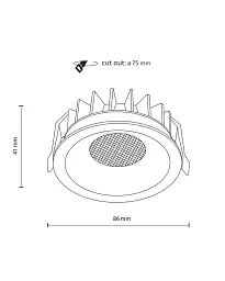Точковий світильник TK Lighting 18126 Nexus LED 1x12W 3000K/4000K/6000K 802Lm IP20 білий - мініатюра 3