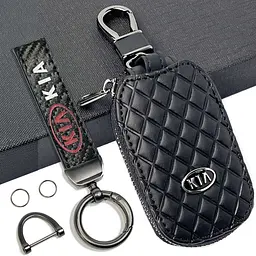 Подарунковий набір №9 для Kia брелок з карабіном і чохол для автоключів