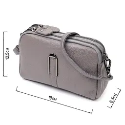 Сумка жіноча на два відділення з натуральної шкіри Vintage 19х12,5х6,5 см sum0029027 - мініатюра 4