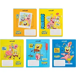 Набір зошитів Kite SpongeBob SquarePants 12 аркушів в клітинку 25 шт. (SB25-232)