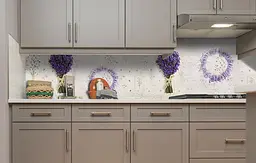Кухонний фартух Лавандова гармонія вінілова наклейка для кухні ПВХ Квіти Фіолетовий Happy Pocket Z181339 - мініатюра 3