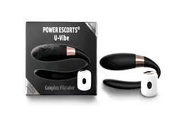 Вібратор для пар Power Escorts U-Vibe, 10 см (чорний) - мініатюра 3
