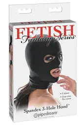 Маска Pipedream Fetish Fantasy Series Spandex 3 Hole Hood (чорний) - мініатюра 3