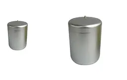 Свічка стовпчик срібна 5×7.5 см