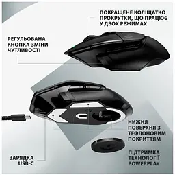 Миша G502 X LIGHTSPEED Black (910-006180) Logitech teh0022107 - мініатюра 4