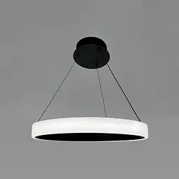 LED люстра підвісна в кільцевому чорному корпусі Ø 50 см | Line F | Арт. MJ313-500 BK
