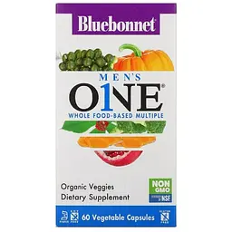 Набір: мультивітаміни для чоловіків Bluebonnet Nutrition Men's One 60 вегетаріанських капсул + комплекс вітамінів для жінок Bluebonnet Nutrition Ladies' One Whole Food-Based Multiple 60 вегетаріанських капсул - мініатюра 3